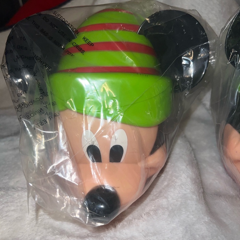 Disney park elf Mickey Mouse head  flip top cup/mug
